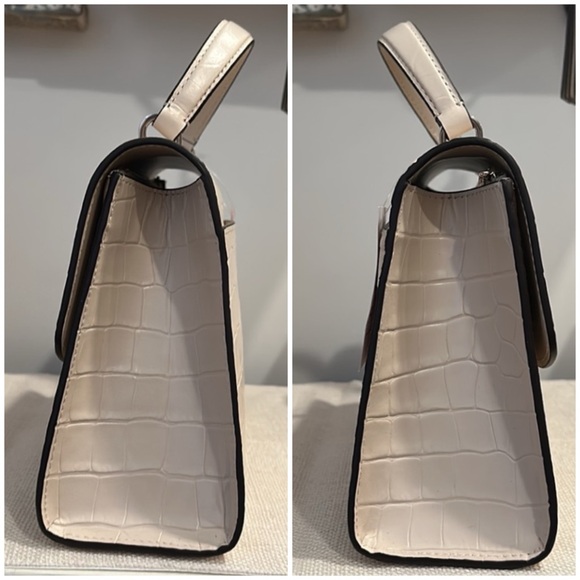 KATE SPADE New York Croc Embossed Leather Top Handle Satchel in Bone, NWT - Picture 5 of 16